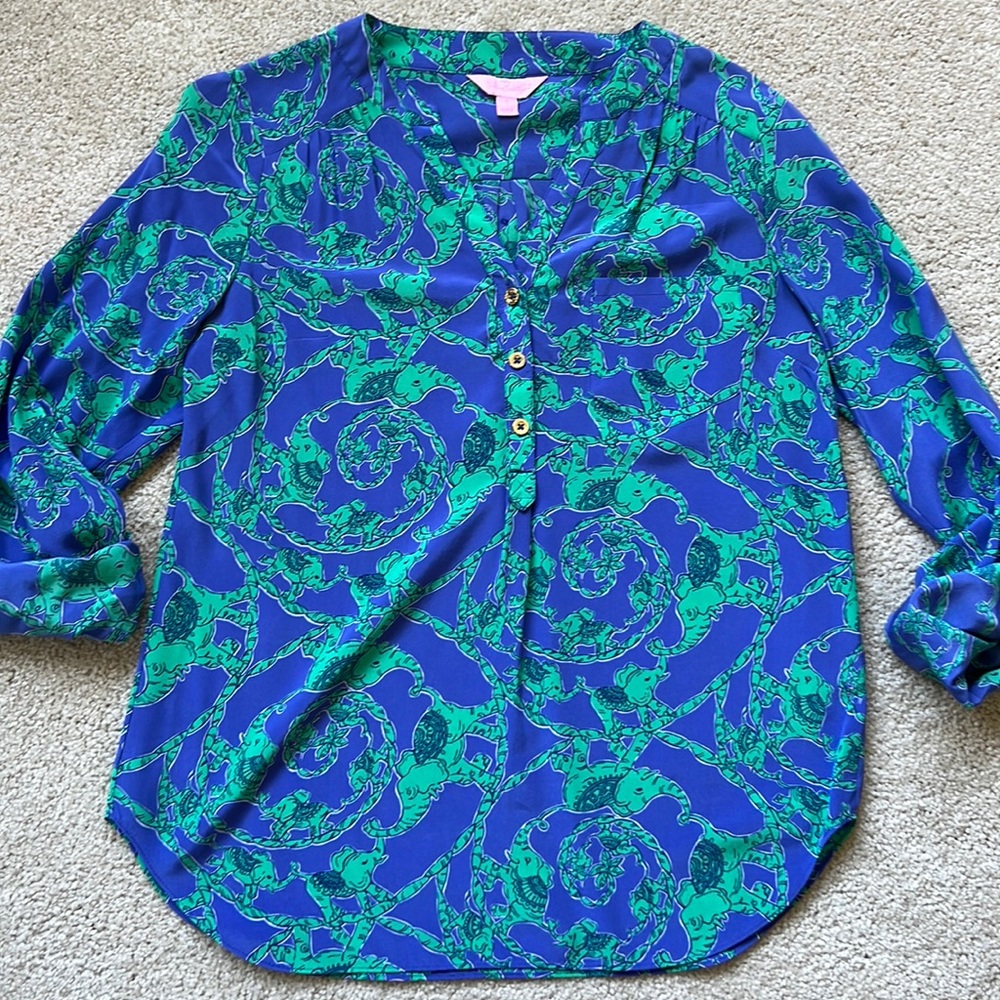 Lilly Pulitzer silk blouse size small